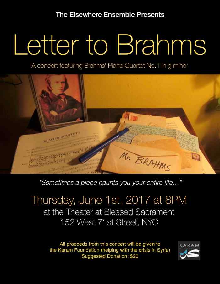 Concert June 1st – Letter to Brahms (front)